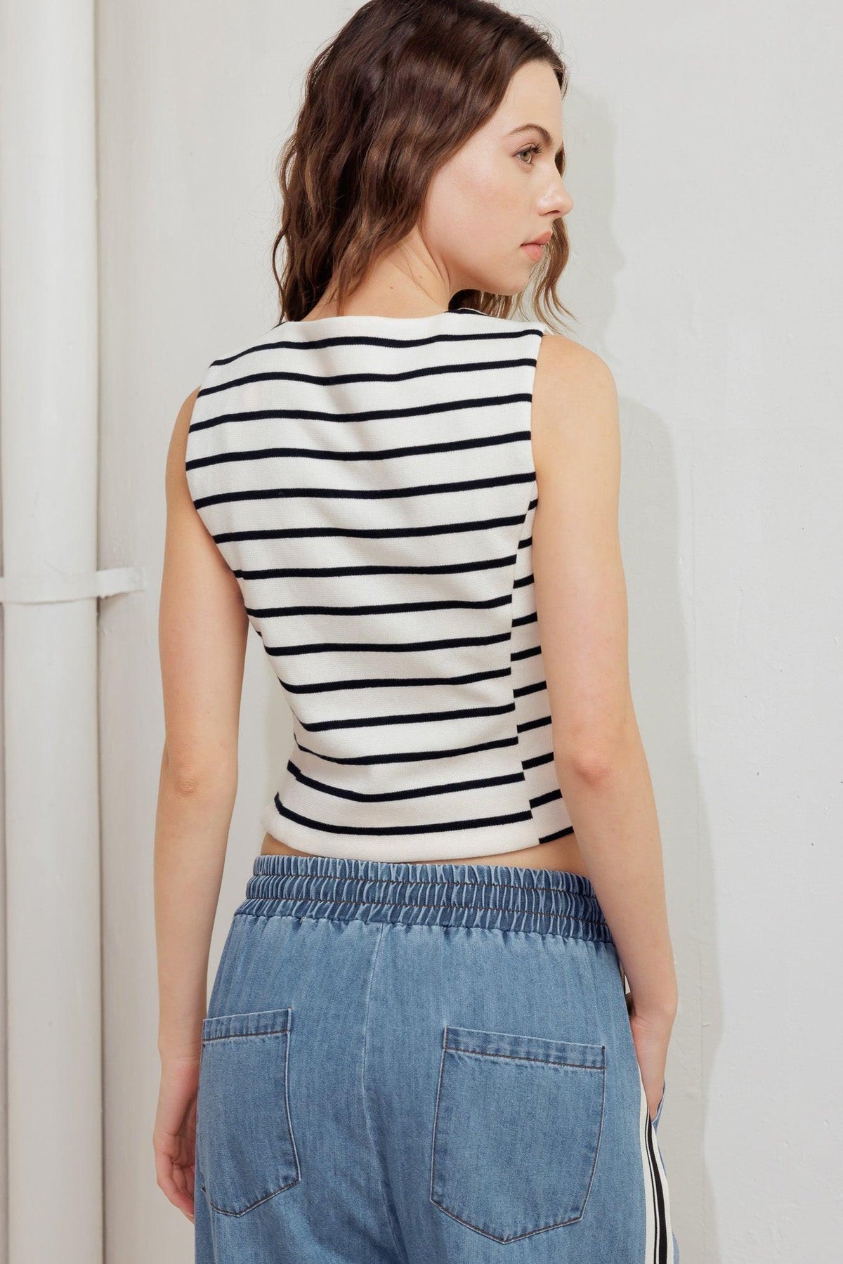 MARINE CHIC WOVEN VEST