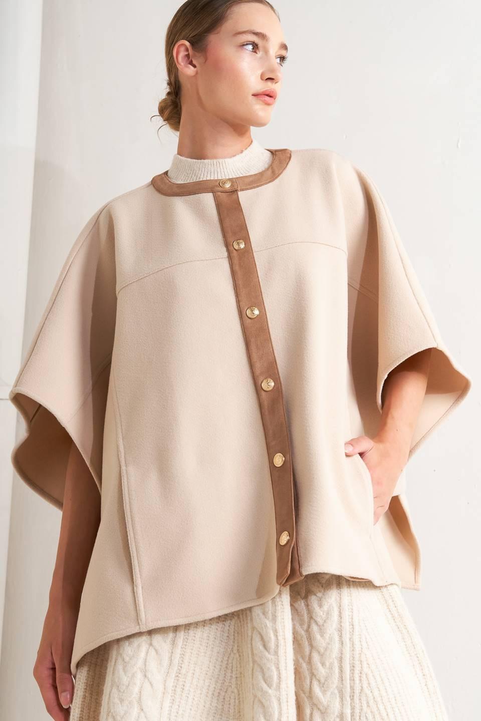CAPELINA DE FIELTRO TEJIDO DE ELEGANCIA ATEMPORAL