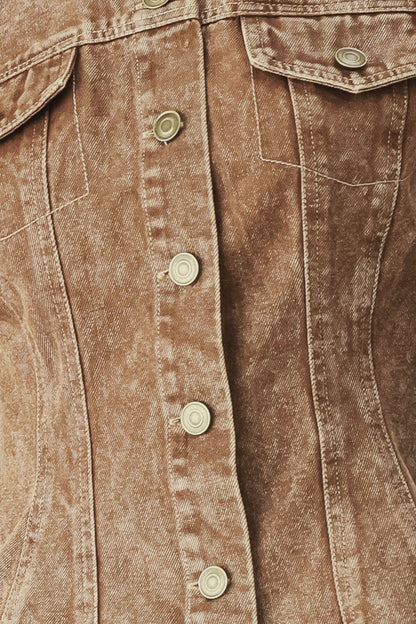 VINTAGE BROWN DENIM JACKET
