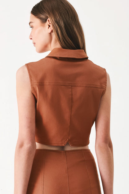 SAHARA EDIT WOVEN CROP TOP