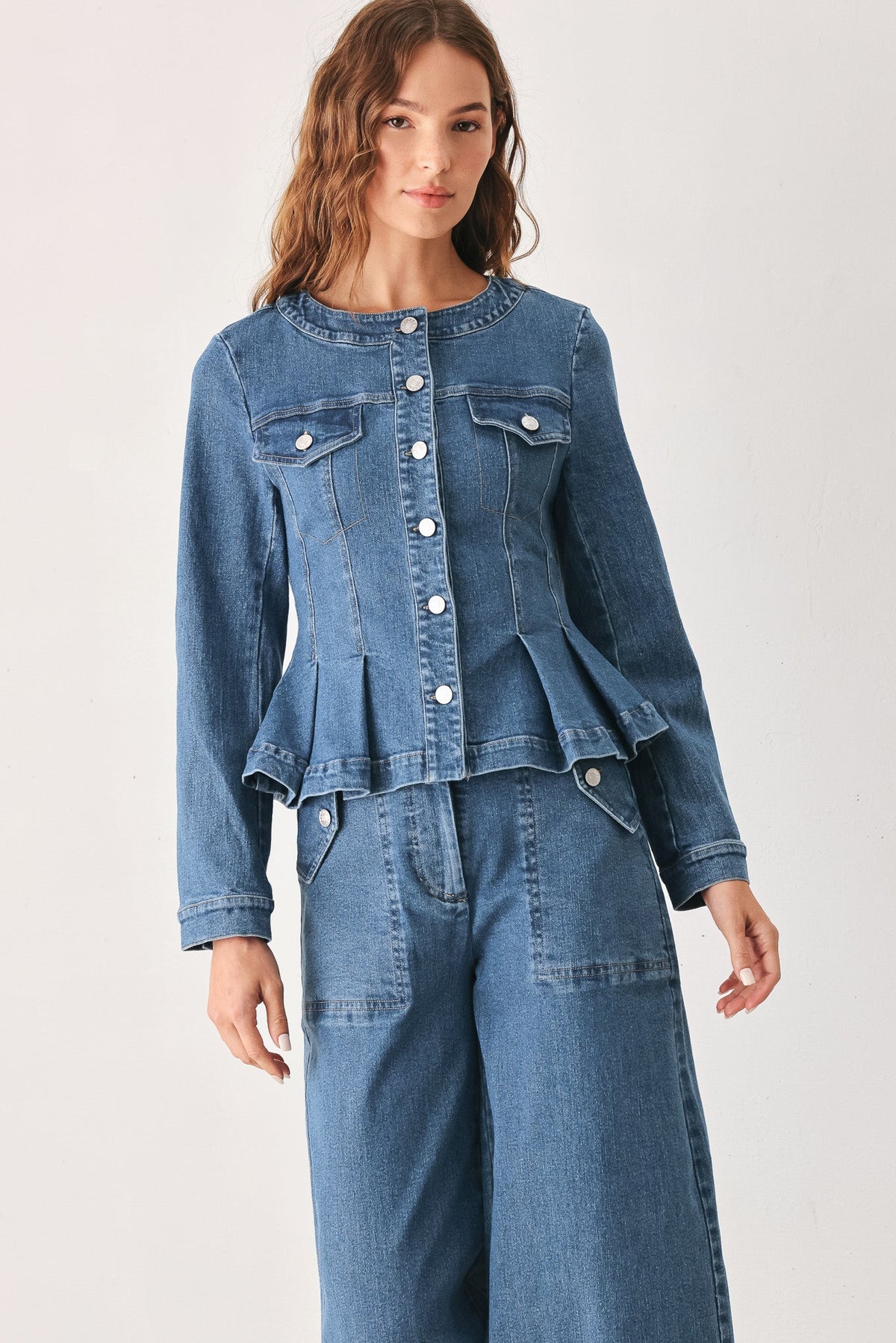 CHAQUETA DE MEZCLILLA ACAMPANADA BRIAR BLUE