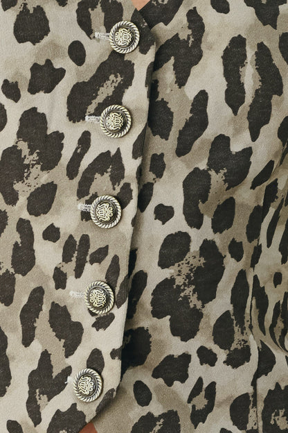 LEOPARD LUXE WOVEN VEST