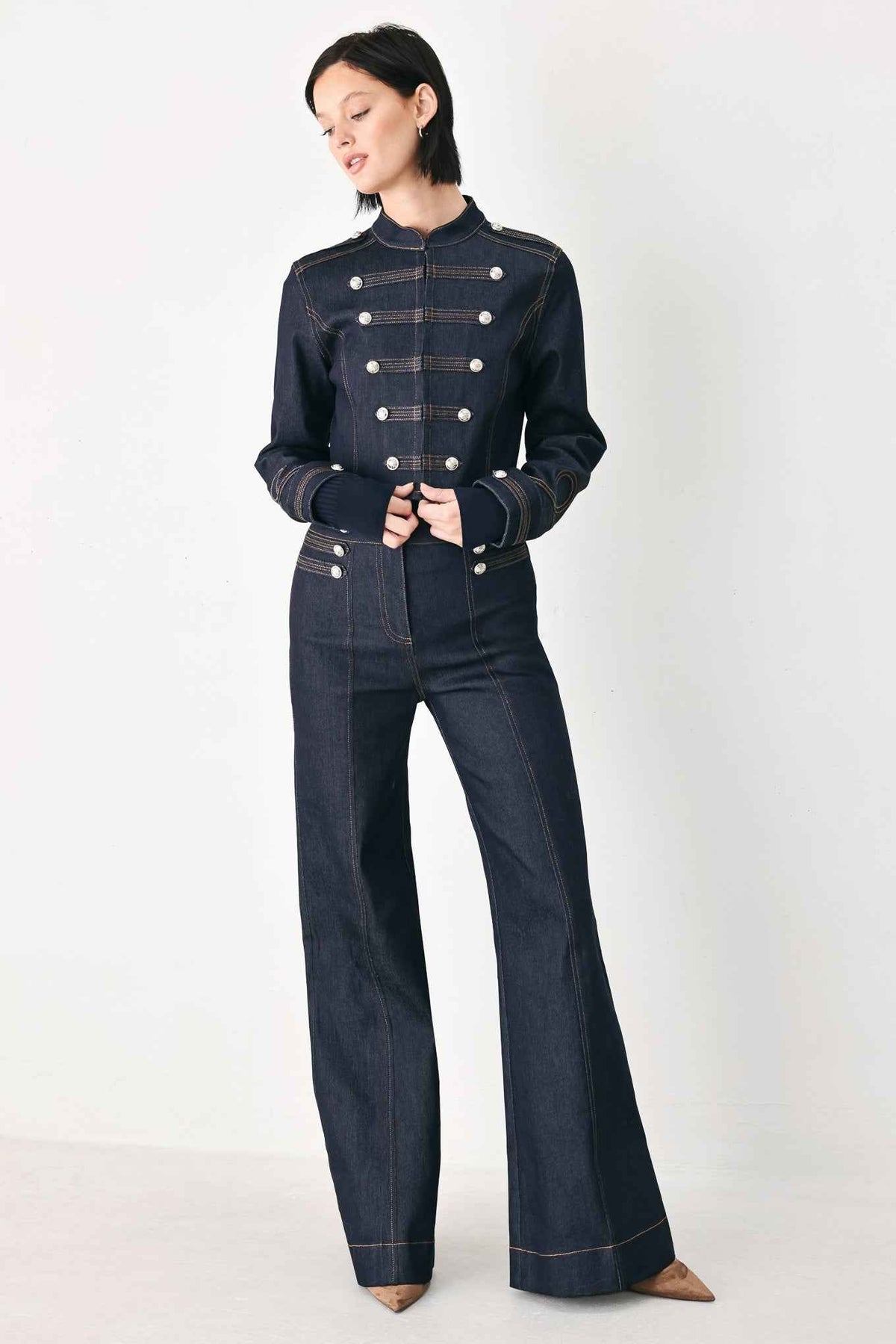 MIDNIGHT COMMANDER DENIM MILITARY JACKET