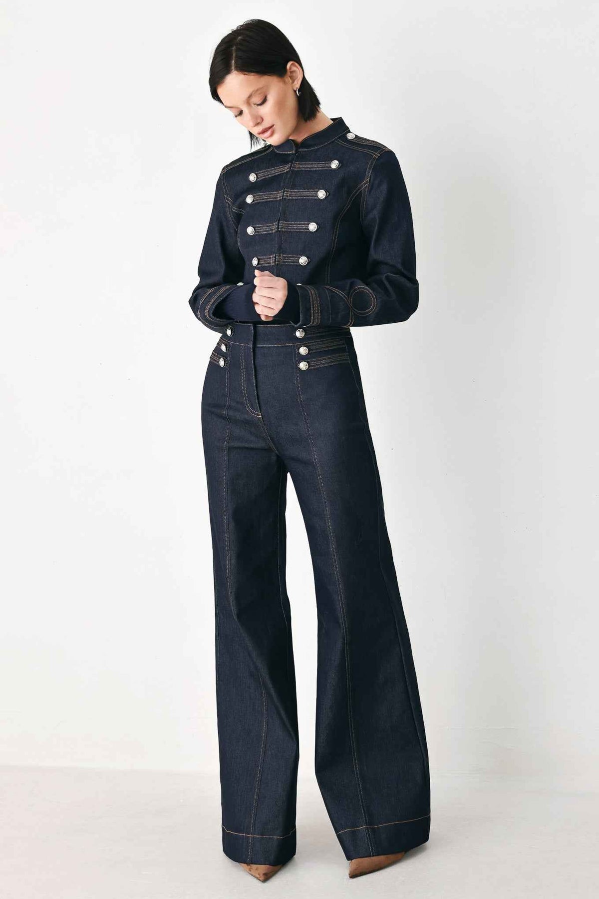 MIDNIGHT COMMANDER DENIM MILITARY JACKET