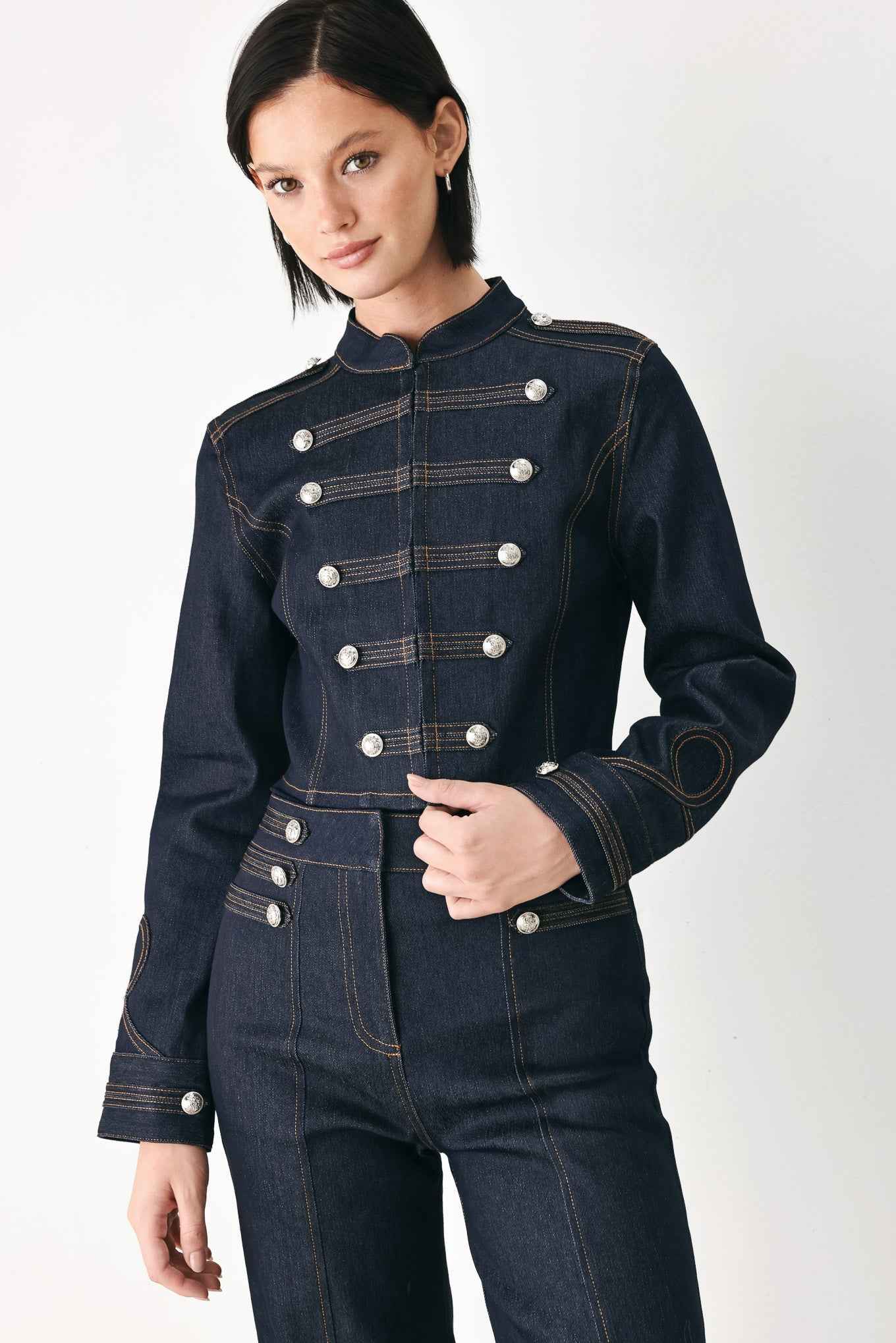 MIDNIGHT COMMANDER DENIM MILITARY JACKET