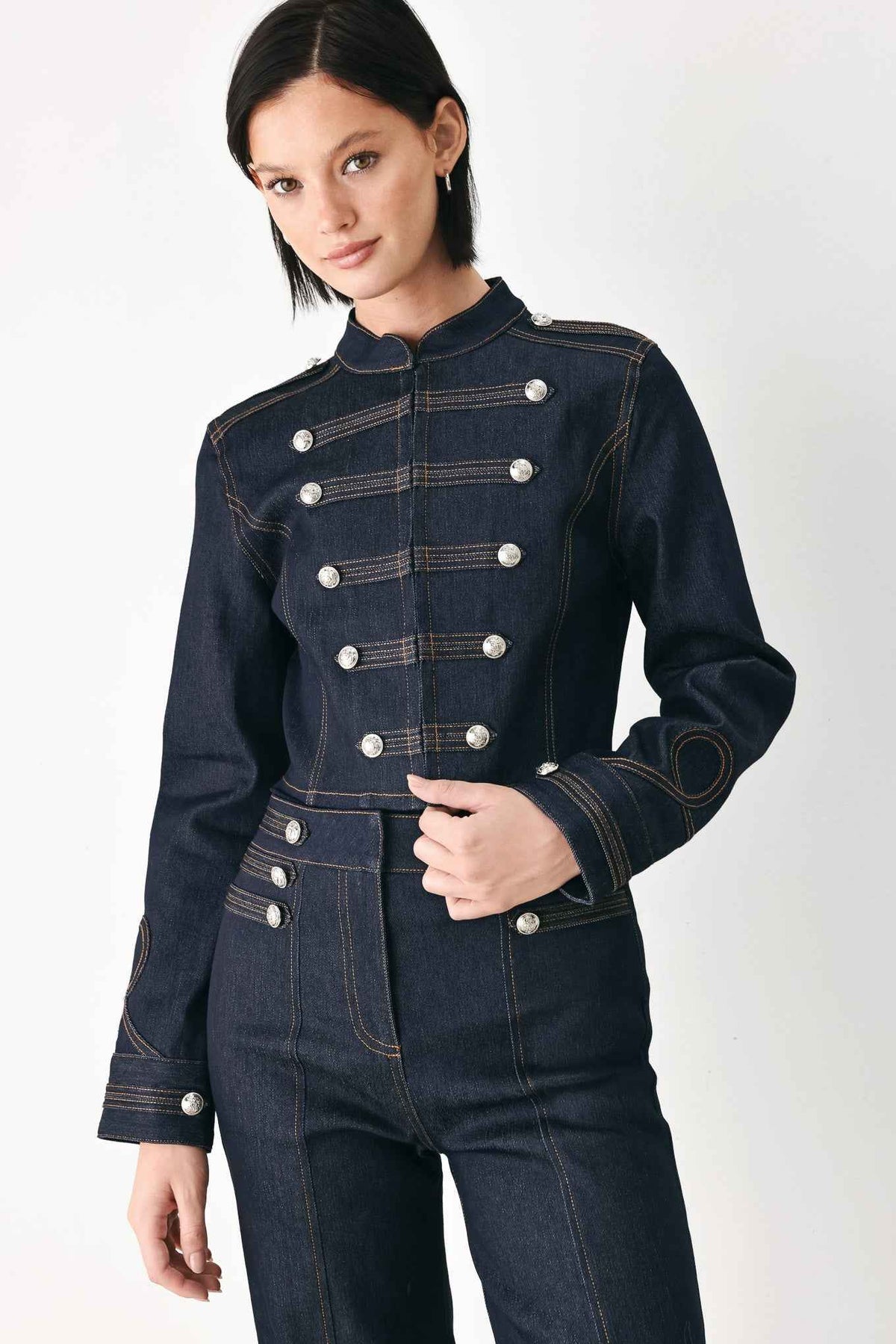 MIDNIGHT COMMANDER DENIM MILITARY JACKET