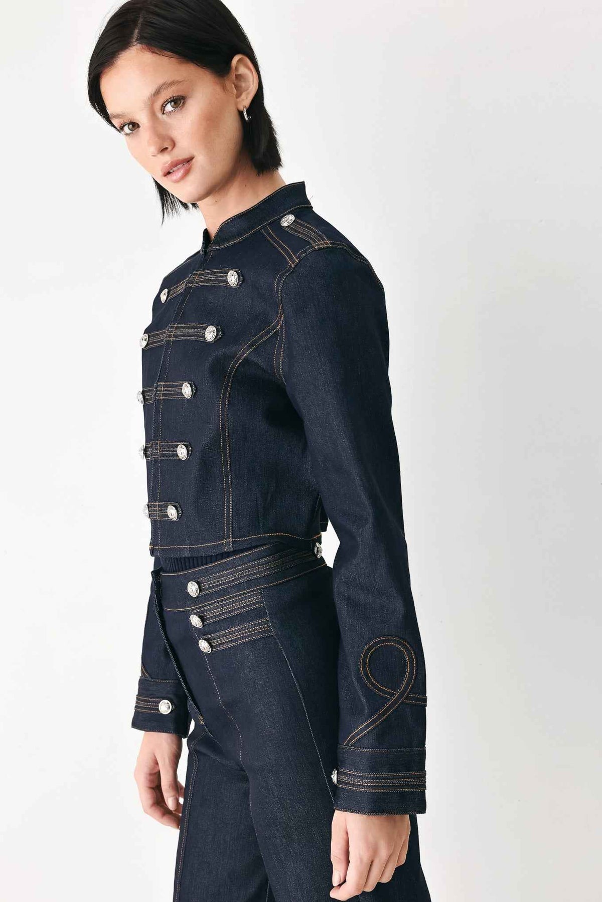 MIDNIGHT COMMANDER DENIM MILITARY JACKET