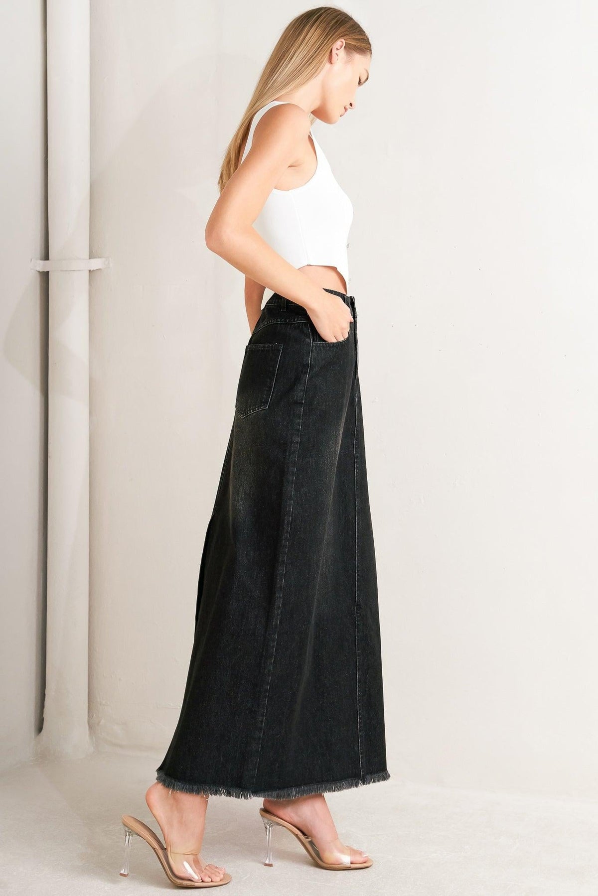 Falda midi vaquera TALK ABOUT BEAUTY