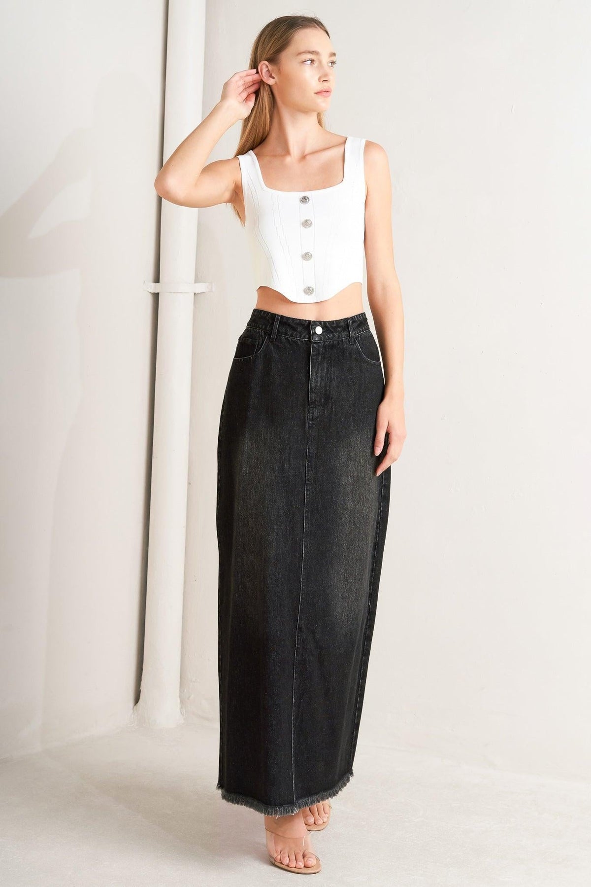 Falda midi vaquera TALK ABOUT BEAUTY