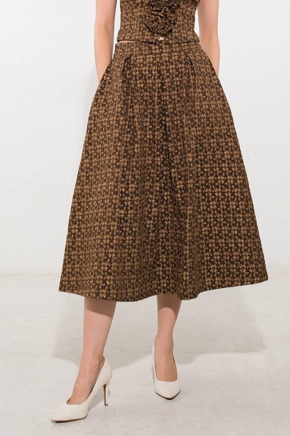 FALDA MIDI TEJIDA MEJORADA PARA EVENTOS