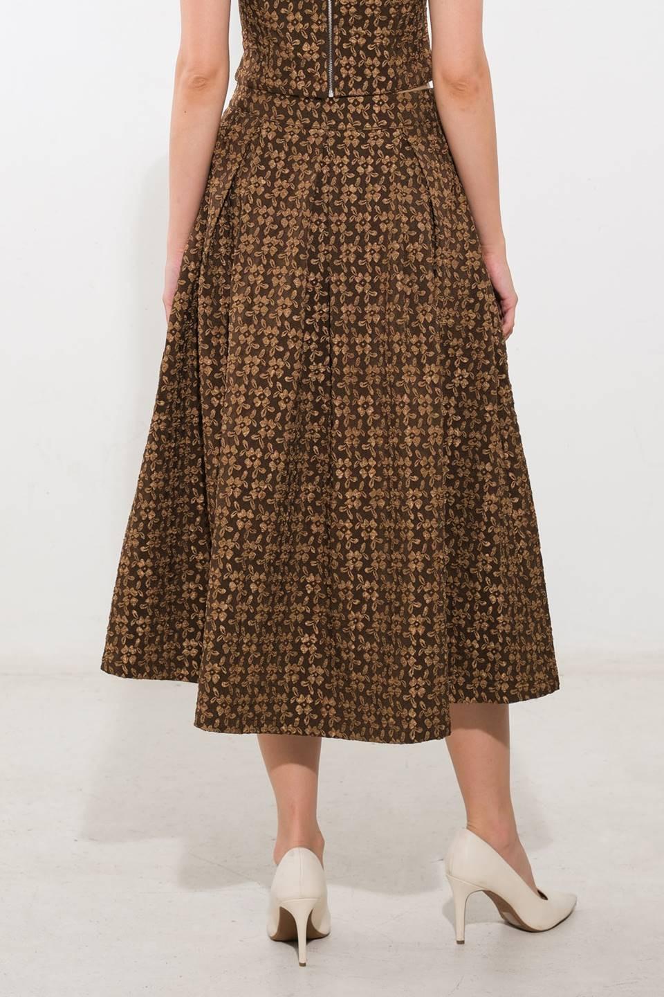 FALDA MIDI TEJIDA MEJORADA PARA EVENTOS