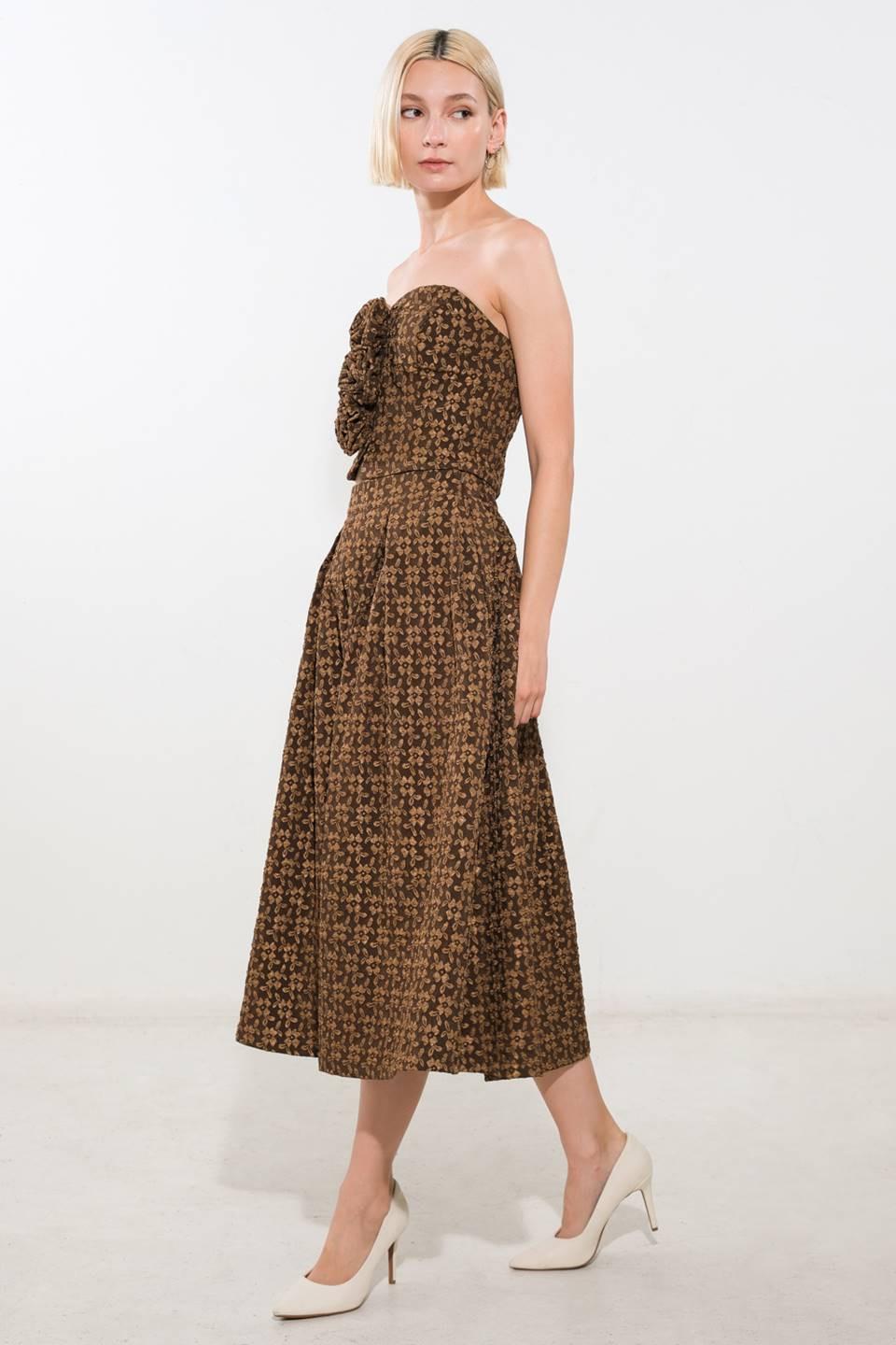 FALDA MIDI TEJIDA MEJORADA PARA EVENTOS