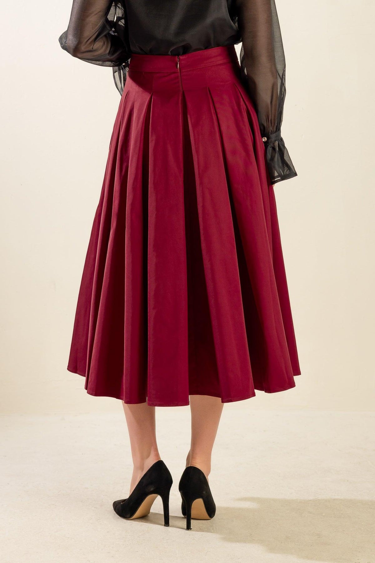 DANCE WITH DESTINY WOVEN MIDI SKIRT