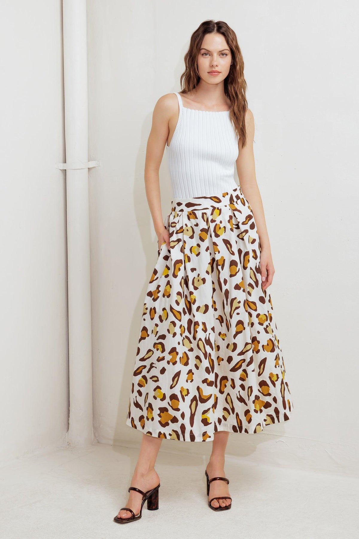 CITY JUNGLE WOVEN FULL SKIRT