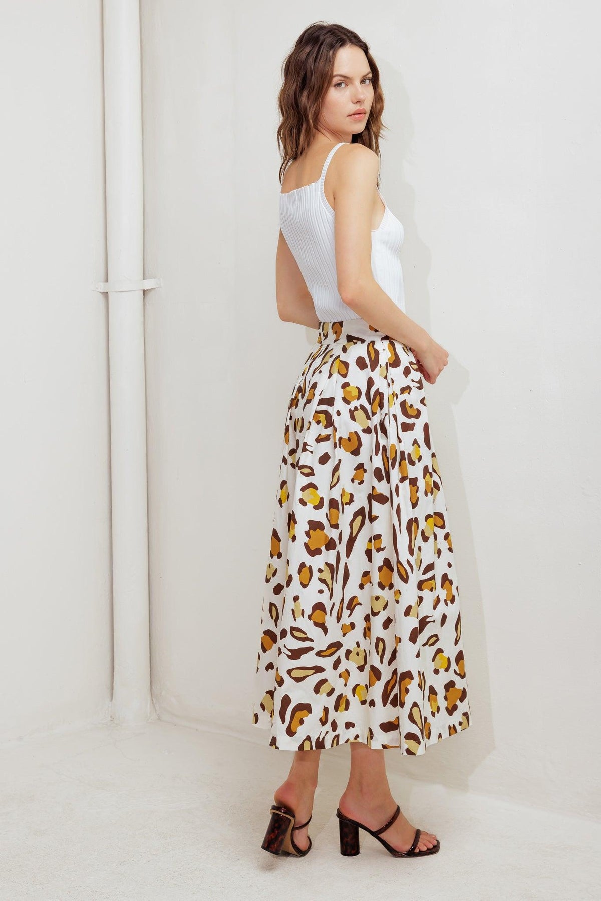 CITY JUNGLE WOVEN FULL SKIRT