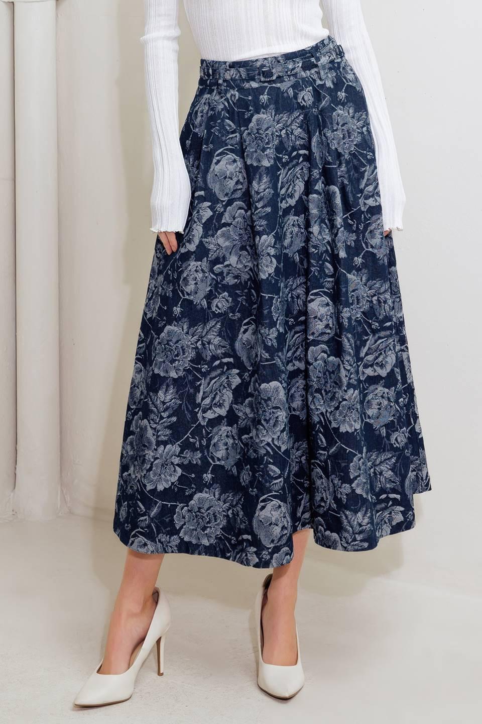 FALDA DE MEZCLILLA JACQUARD URBAN MUSE