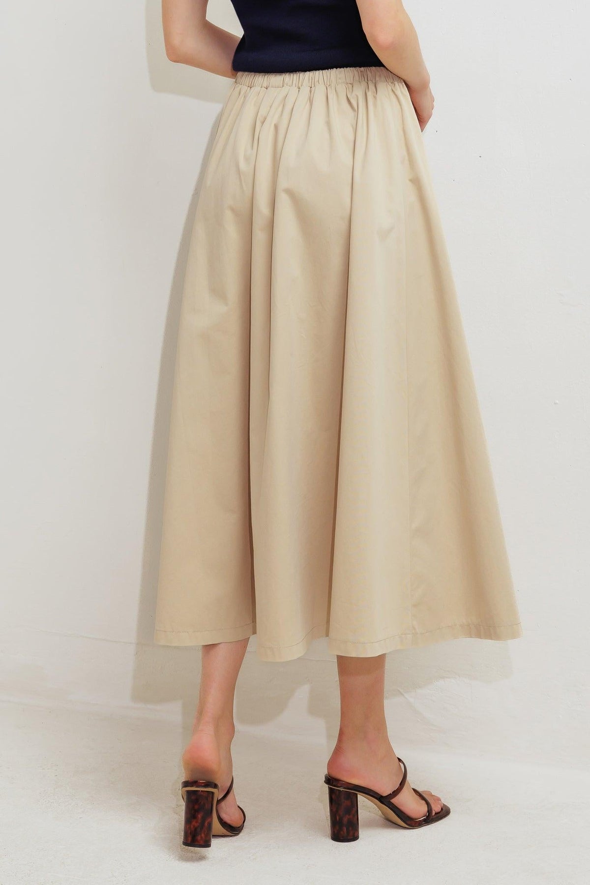 FALDA MIDI TEJIDA PARISIENNE PARA EL FIN DE SEMANA