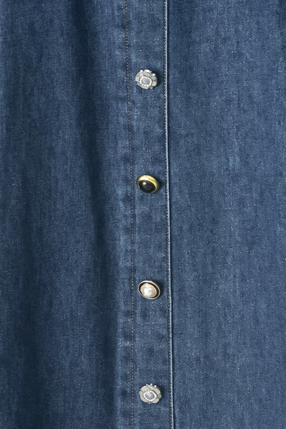 SWEET TALKER DENIM CIRCLE MIDI SKIRT