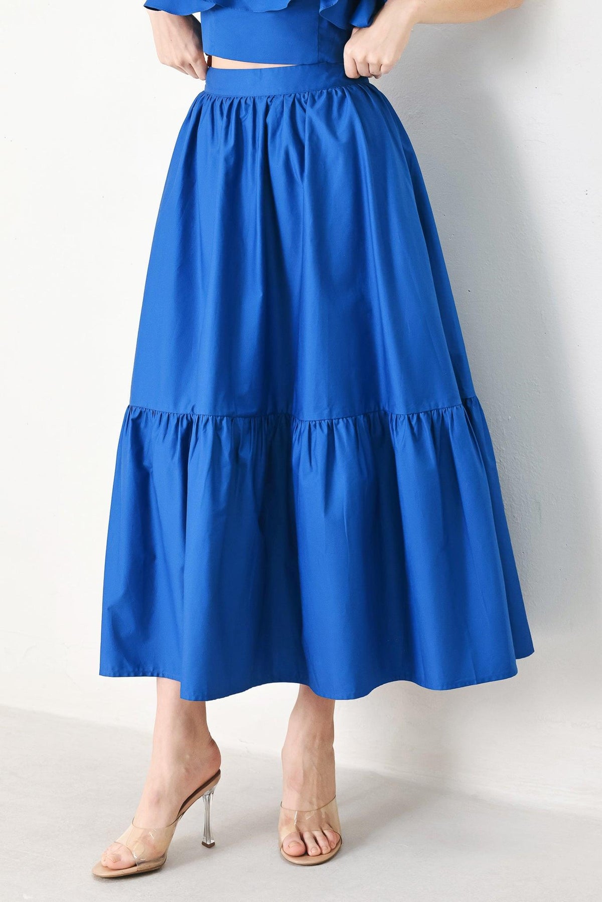 FALDA MIDI TEJIDA ROYAL FLOW