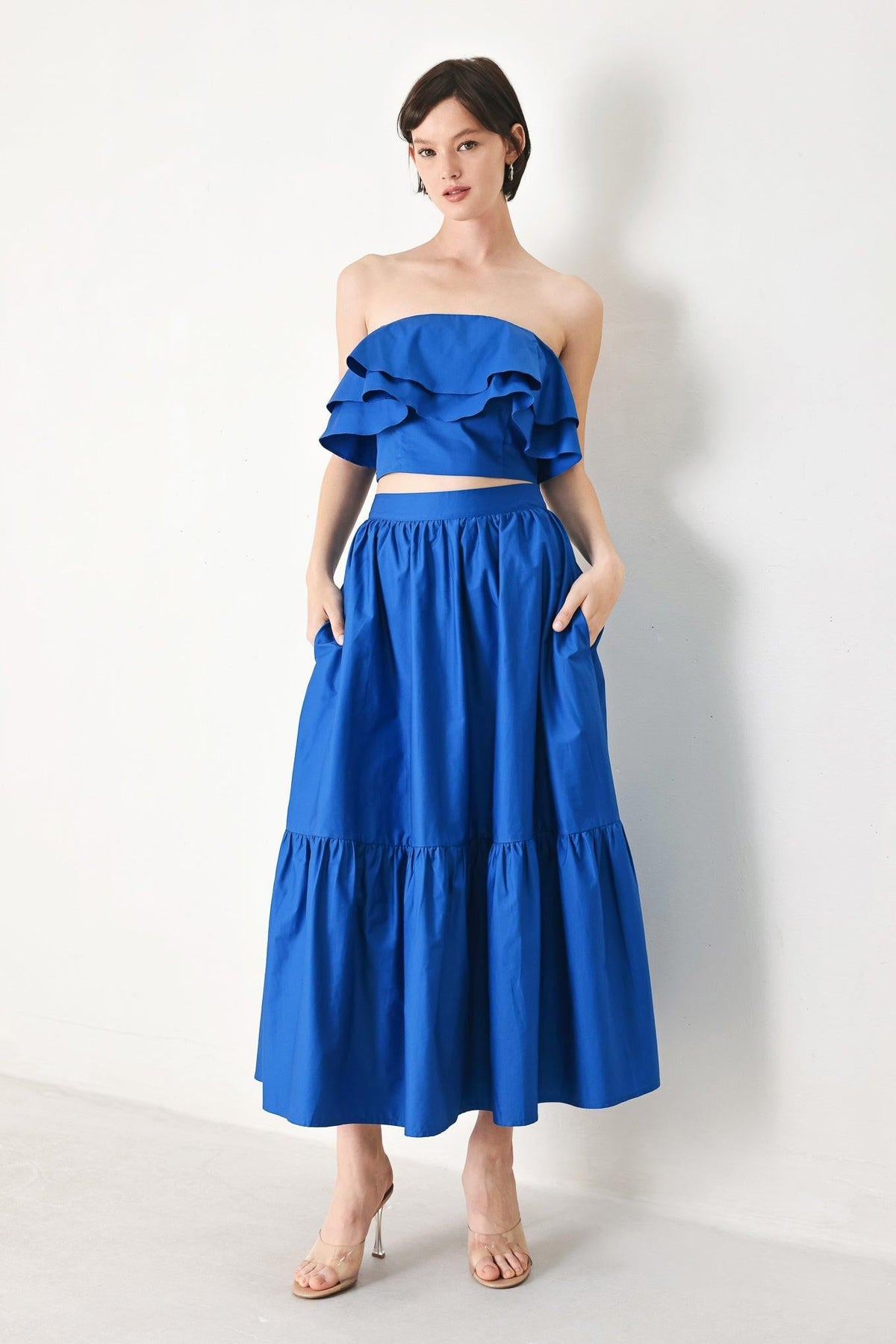 FALDA MIDI TEJIDA ROYAL FLOW