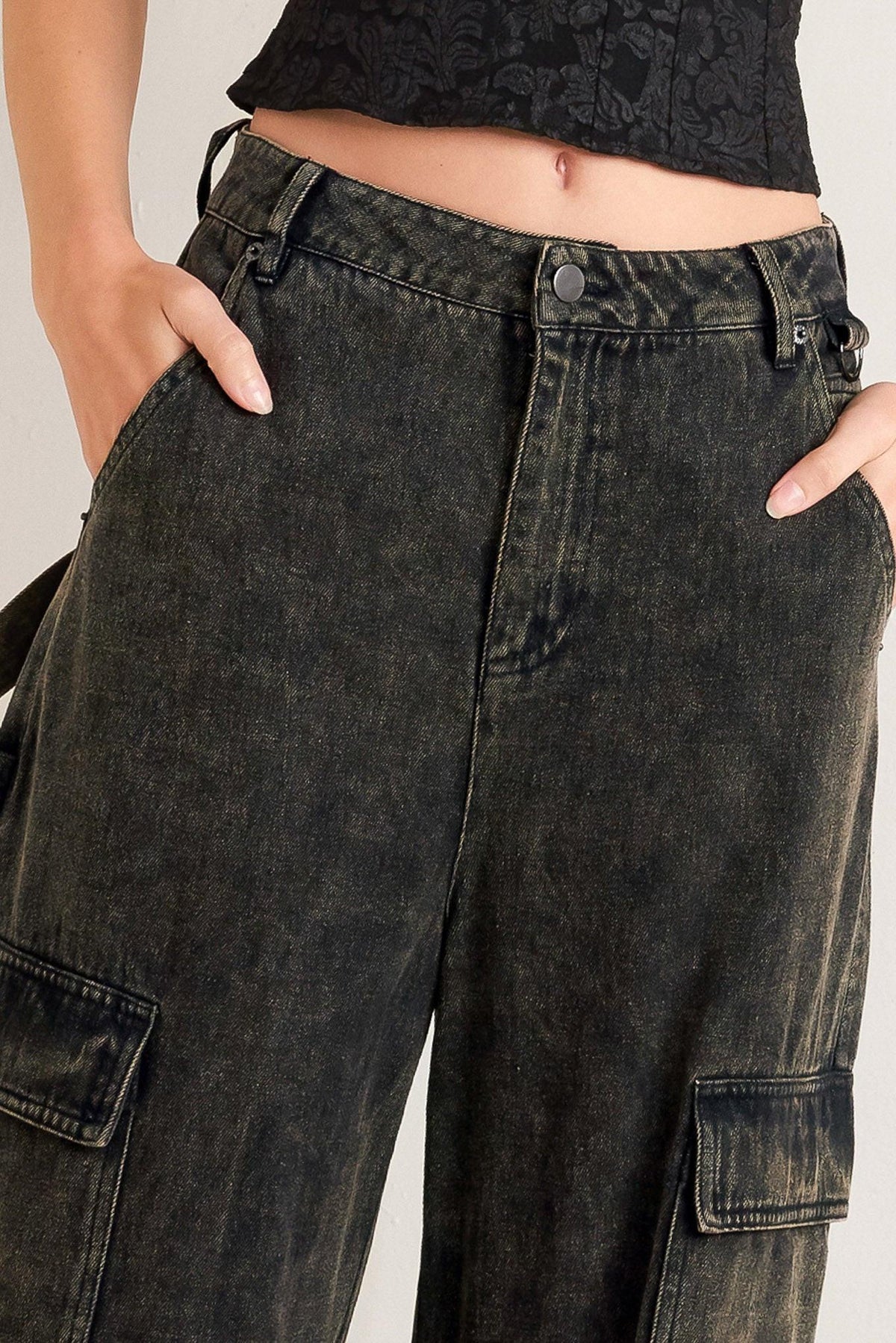 CAN'T BLAME ME GARGO DENIM PANTS