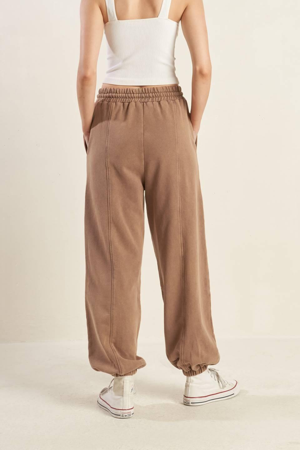 Pantalones deportivos de felpa francesa con caída encantadora