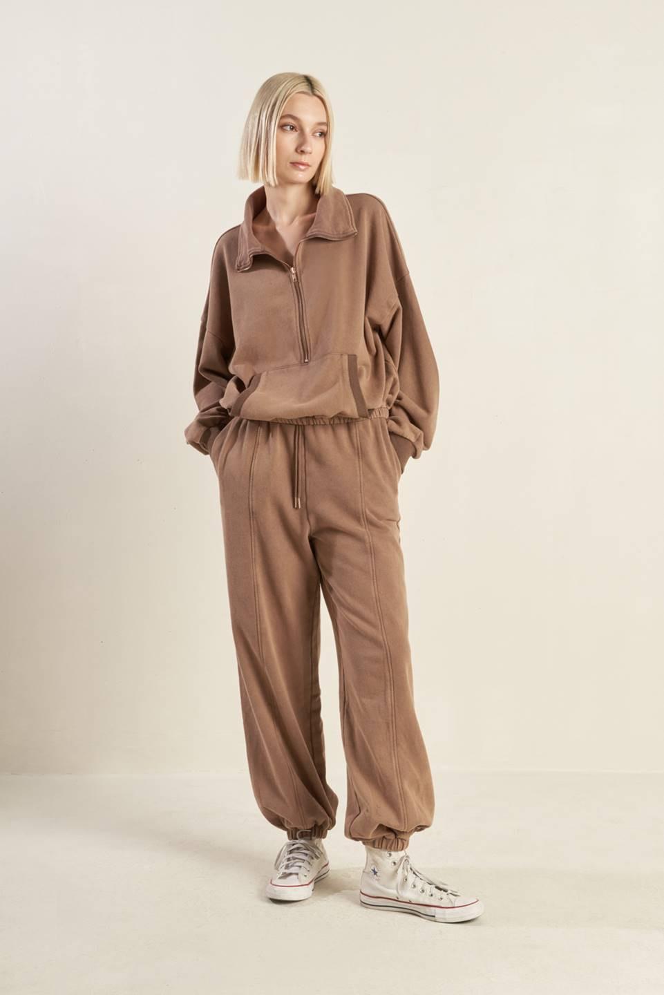 Pantalones deportivos de felpa francesa con caída encantadora
