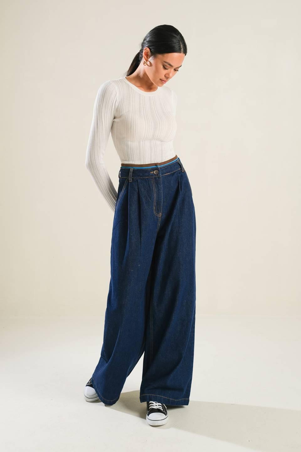PANTALONES DE MEZCLILLA DE LONA RÍGIDA