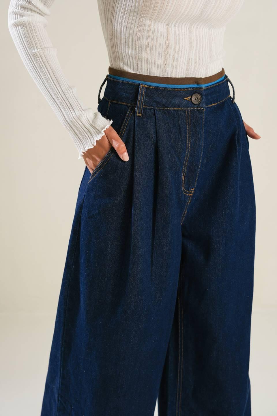 PANTALONES DE MEZCLILLA DE LONA RÍGIDA