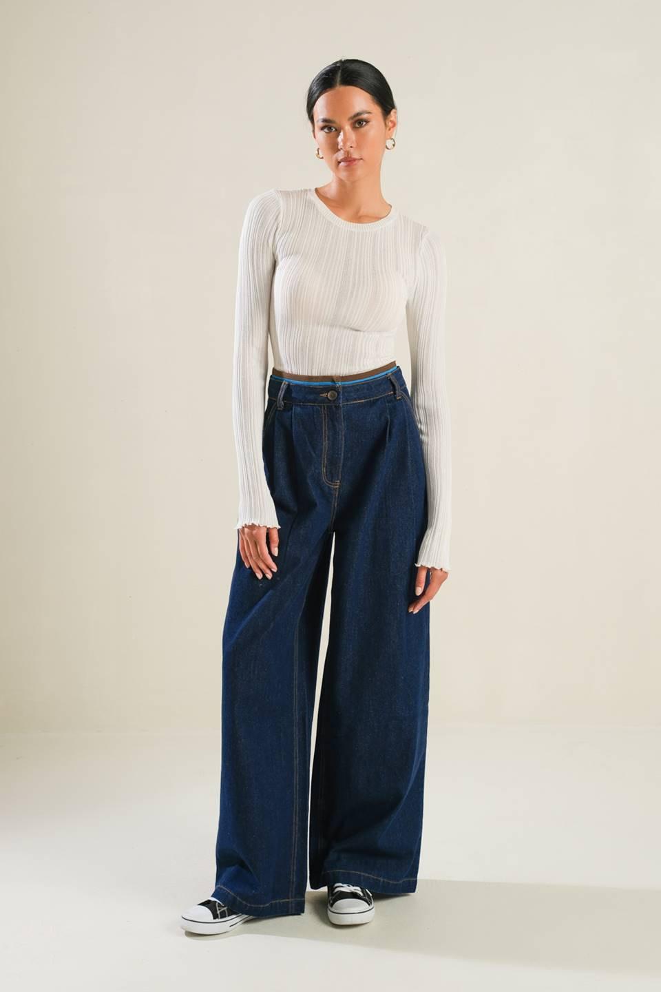 PANTALONES DE MEZCLILLA DE LONA RÍGIDA