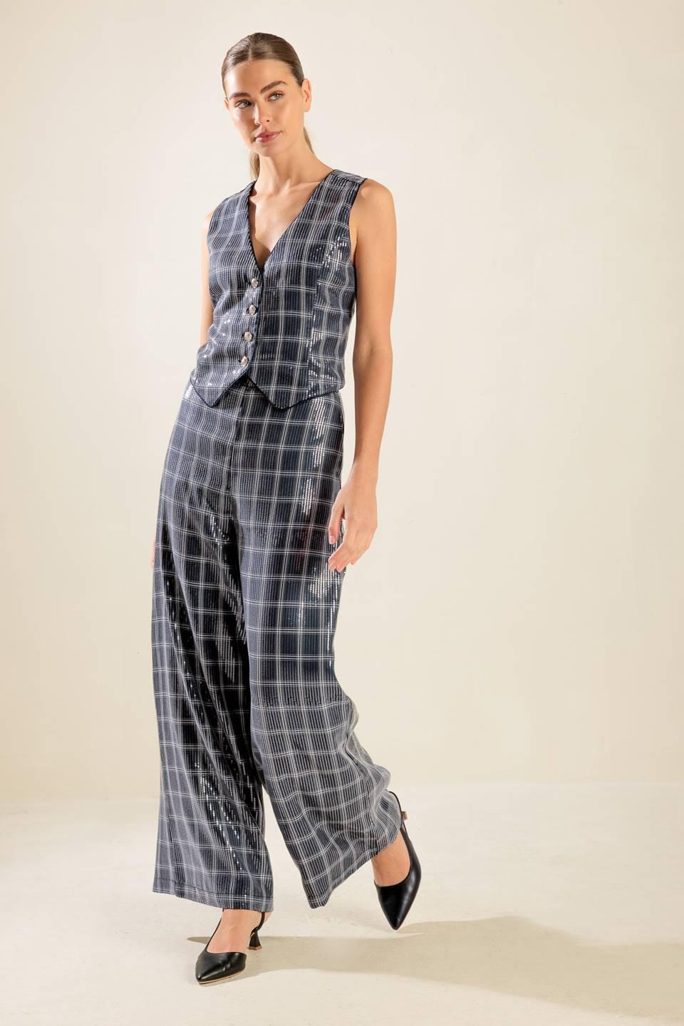 PANTALONES DE LENTEJUELAS AZUL MARINO PARA VIAJAR LEJOS