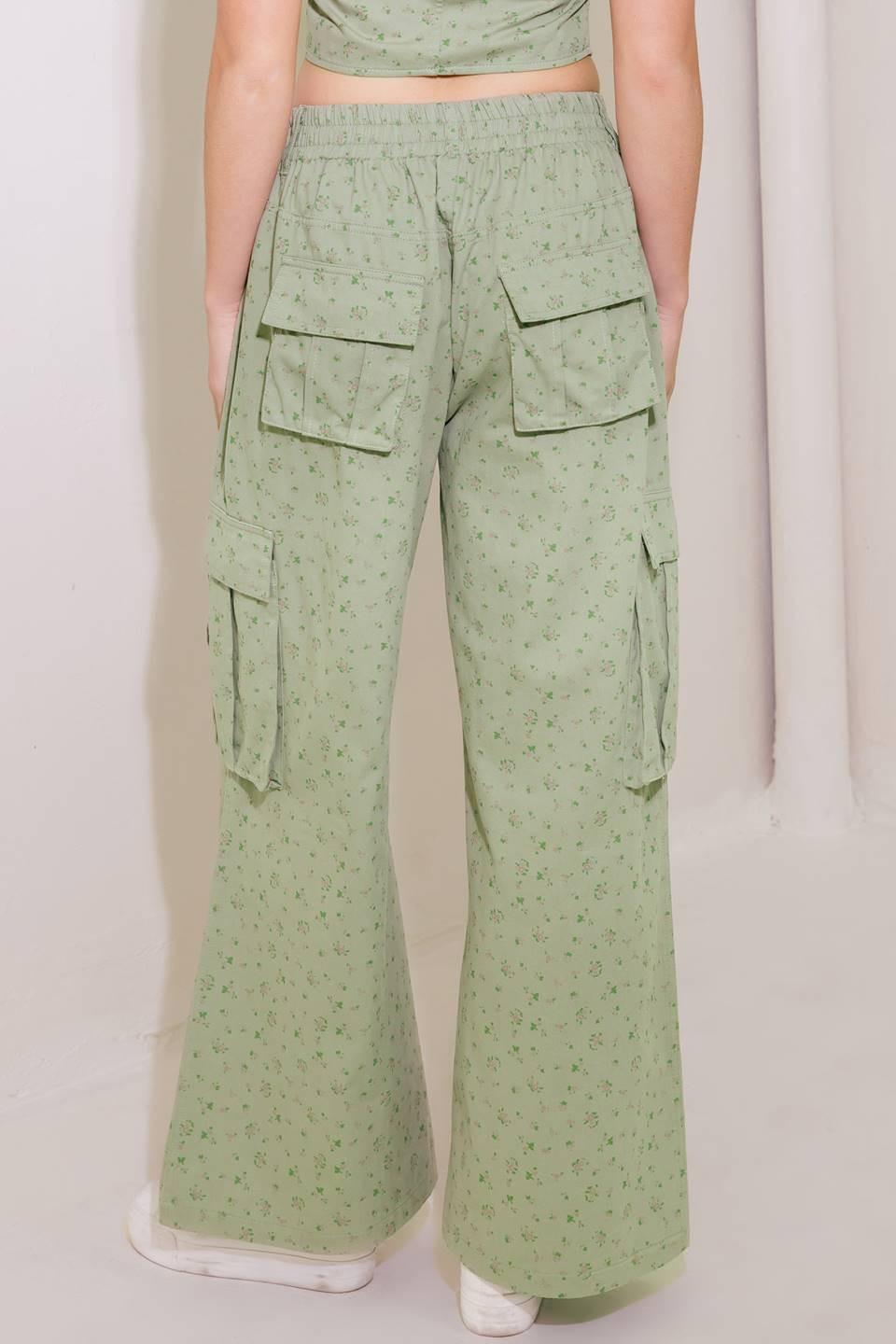 DRIFTING CURRENTS OLIVE WOVEN PANTS