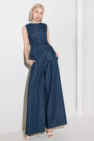 INDIGO DENIM/WHITE