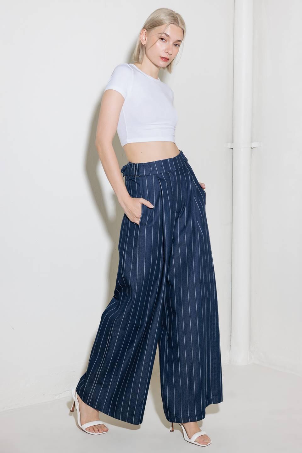 HOLD JOY IN INDIGO WOVEN PANTS