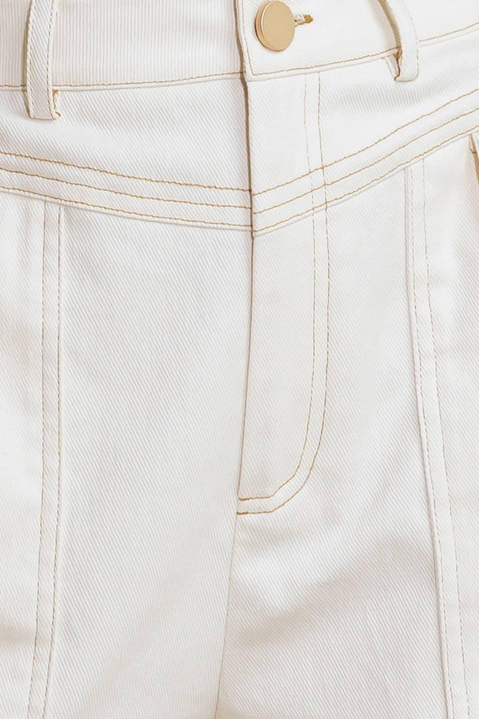 PANTALÓN CORTO TEJIDO COLOR CREMA SIMPLY MINE