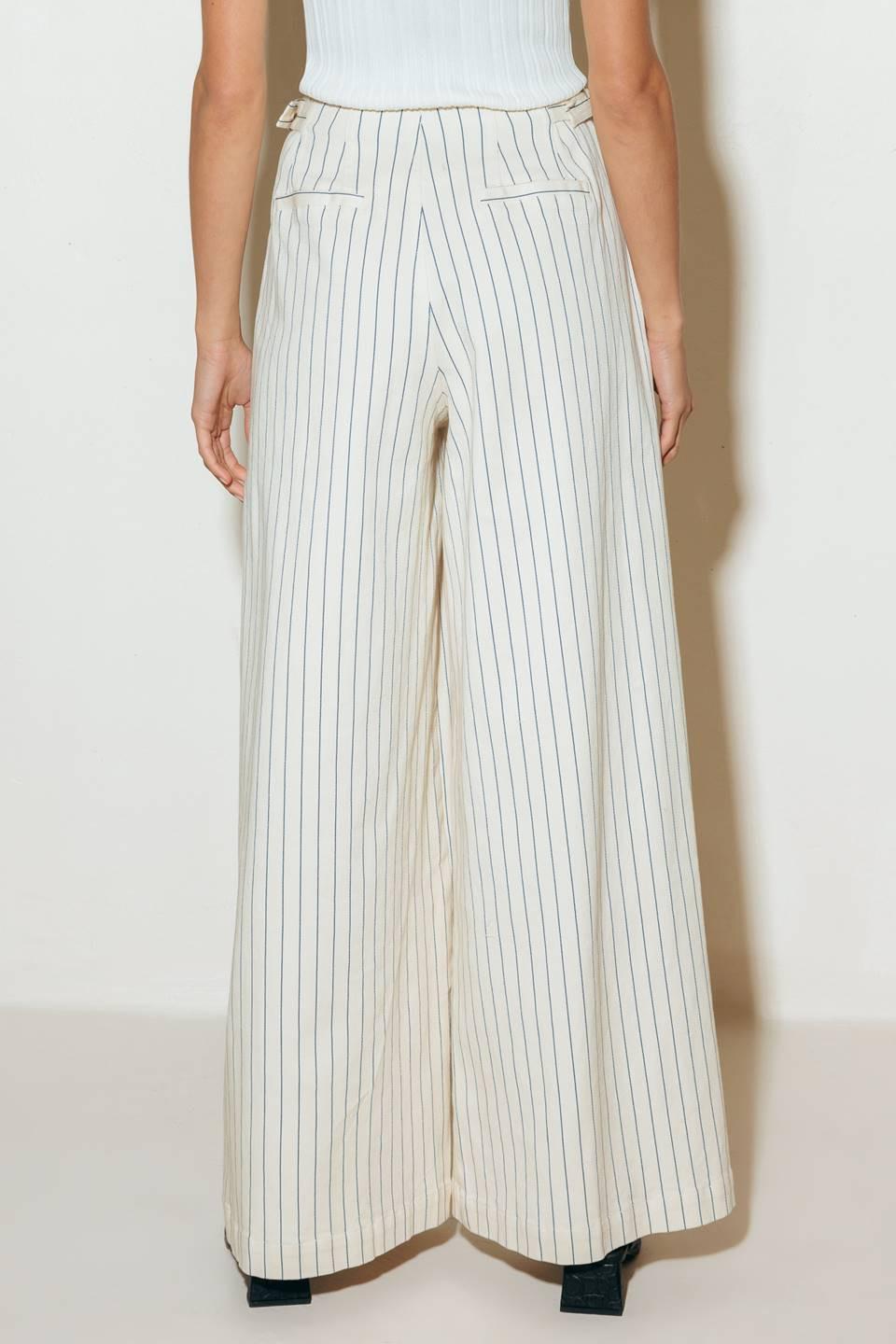 COFFEE RUN STRIPED WOVEN PANTS