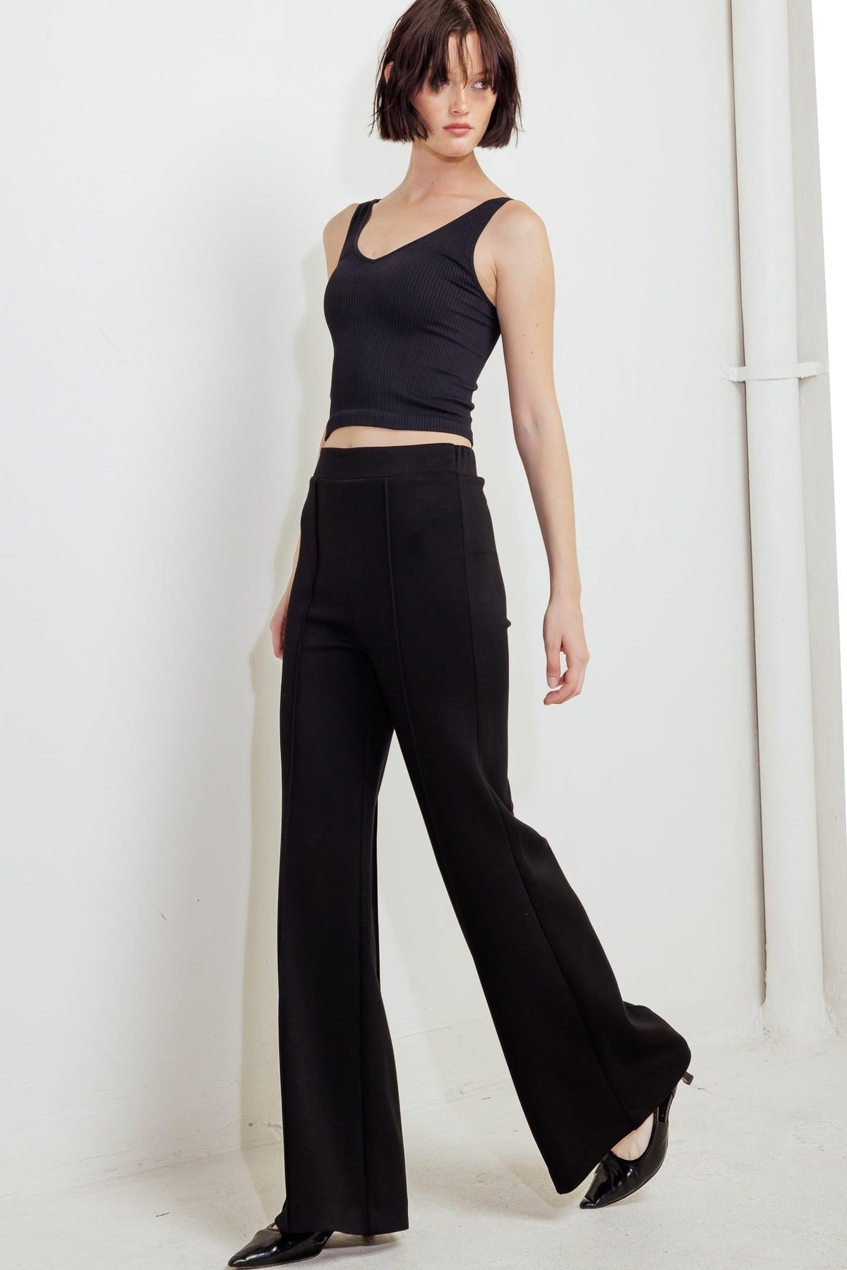 MODERN FLOW BLACK WOVEN PANTS