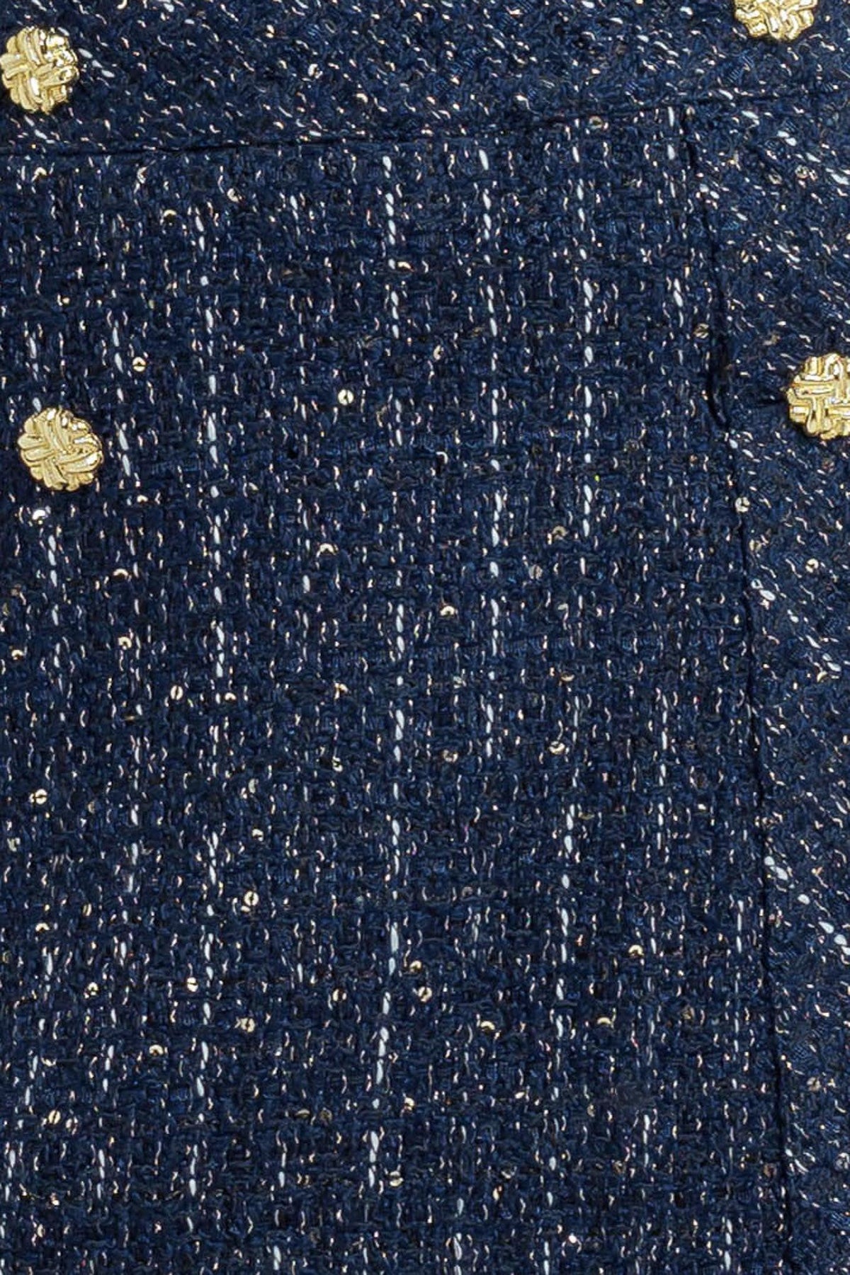 MINIFALDA PANTALÓN DE TWEED AZUL MARINO PARISINO