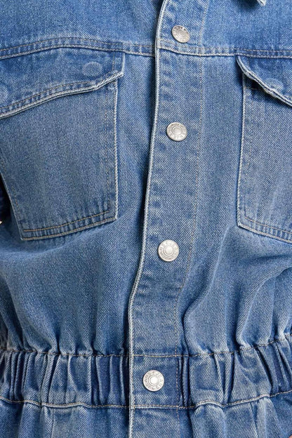 RELAX UTILITY DENIM JUMPSUIT