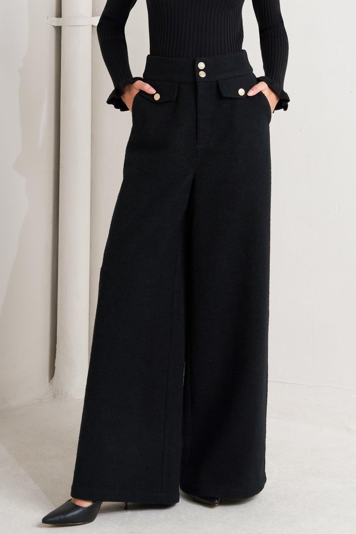 PRESTIGE VOLUME PANTALONES TEJIDOS NEGROS