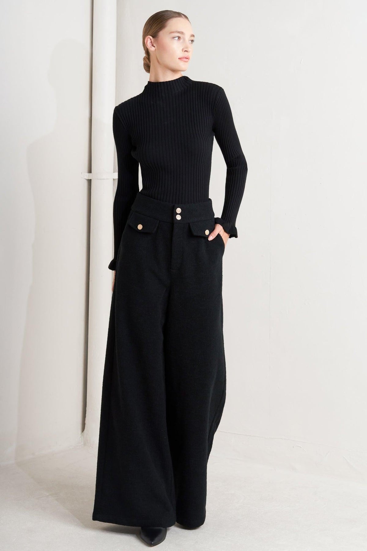 PRESTIGE VOLUME PANTALONES TEJIDOS NEGROS
