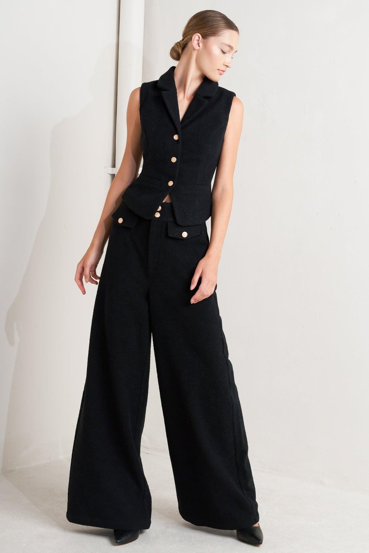 PRESTIGE VOLUME PANTALONES TEJIDOS NEGROS