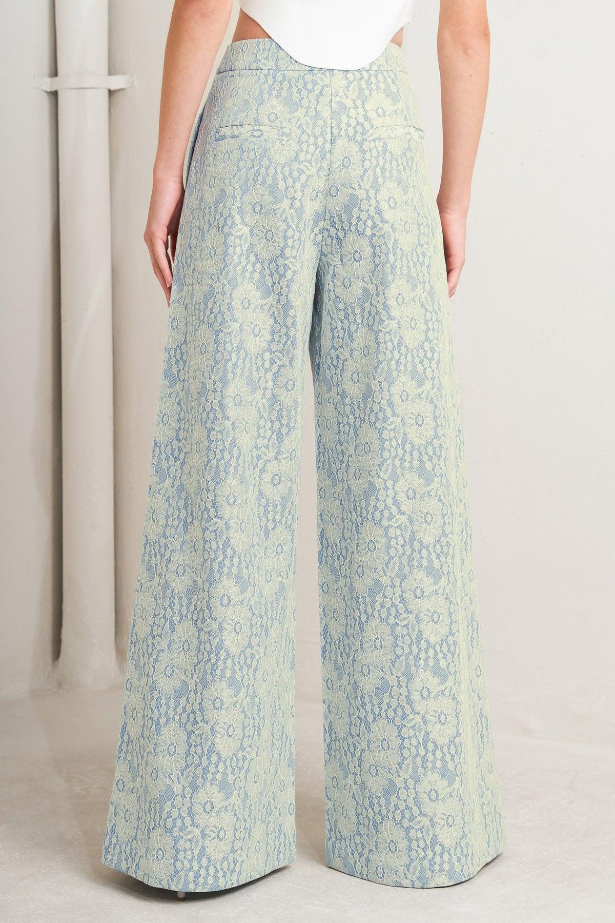 EASY ELEGANCE WOVEN LACE PANTS