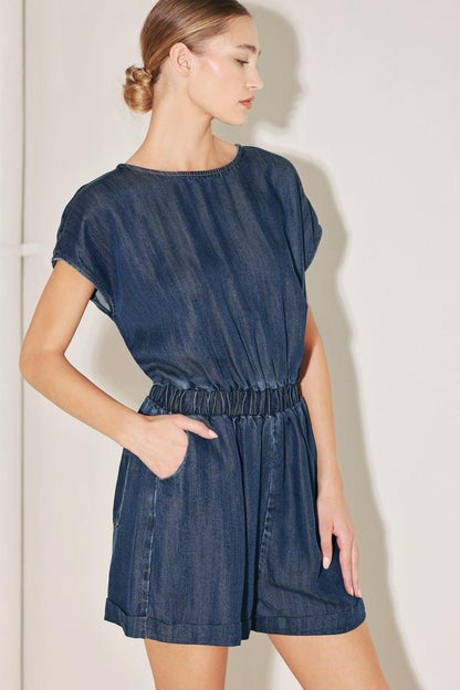MODERN MARINA WOVEN ROMPER