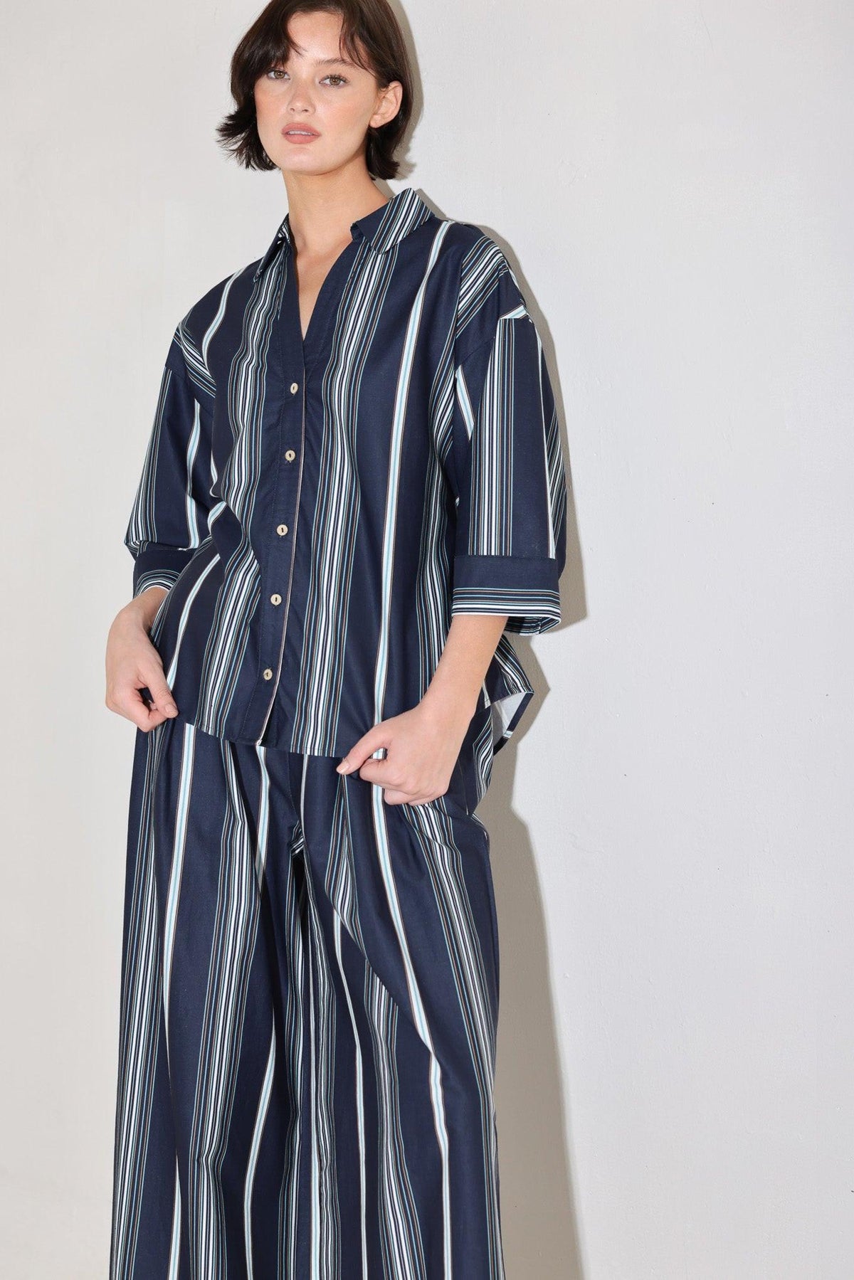 PANTALONES TEJIDOS CITY STRIPE