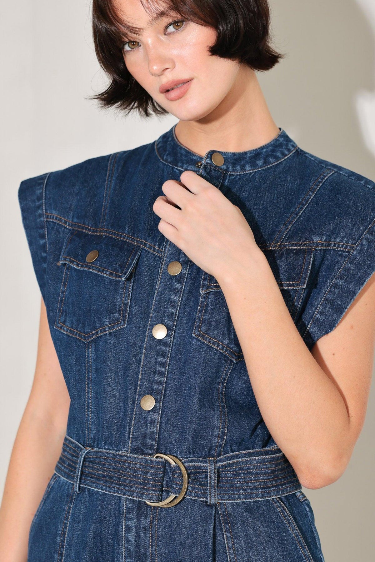 TRUE BLUE LOVE DENIM JUMPSUIT