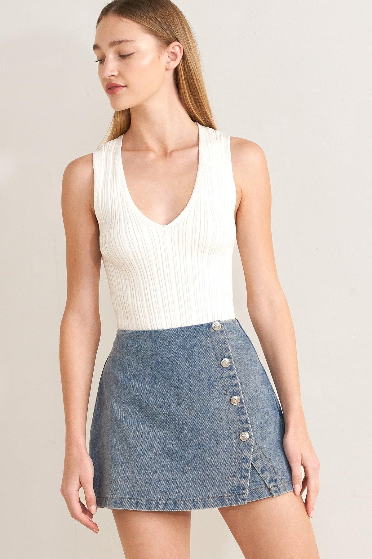 FALDA SHORT DE MEZCLILLA SANTA MONICA