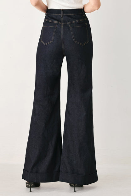 CONTRAST STITCH DENIM PANTS
