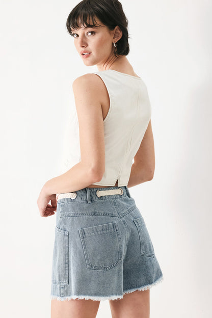 BEACH DAY DENIM SHORTS