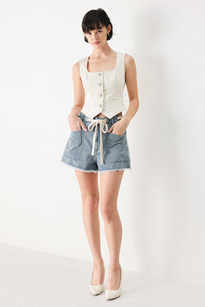 BEACH DAY DENIM SHORTS